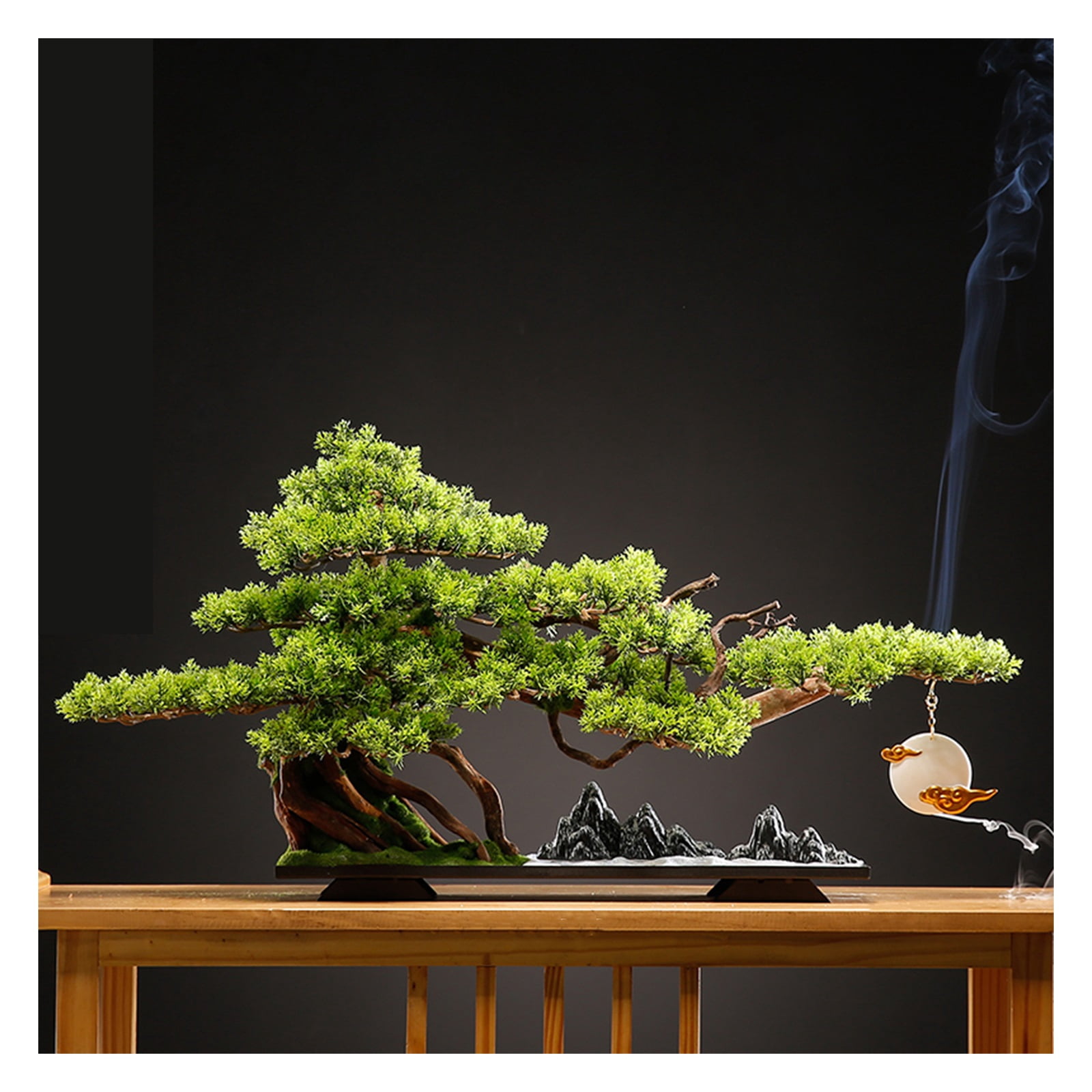 Artificial Bonsai Tree Simulation Of Welcoming Pine Ornaments Bonsai  Chinese Style Living Room Porch Decoration Home Accessories Living Room  Greenery ...