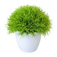 thumbnail image 1 of Artificial Bonsai Tree - Small Fake Potted Plants for Indoor Decor, Realistic Desktop Miniascape with Green Grass and Bamboo Leaves for Home, Office, and Table Centerpieces, 1 of 5