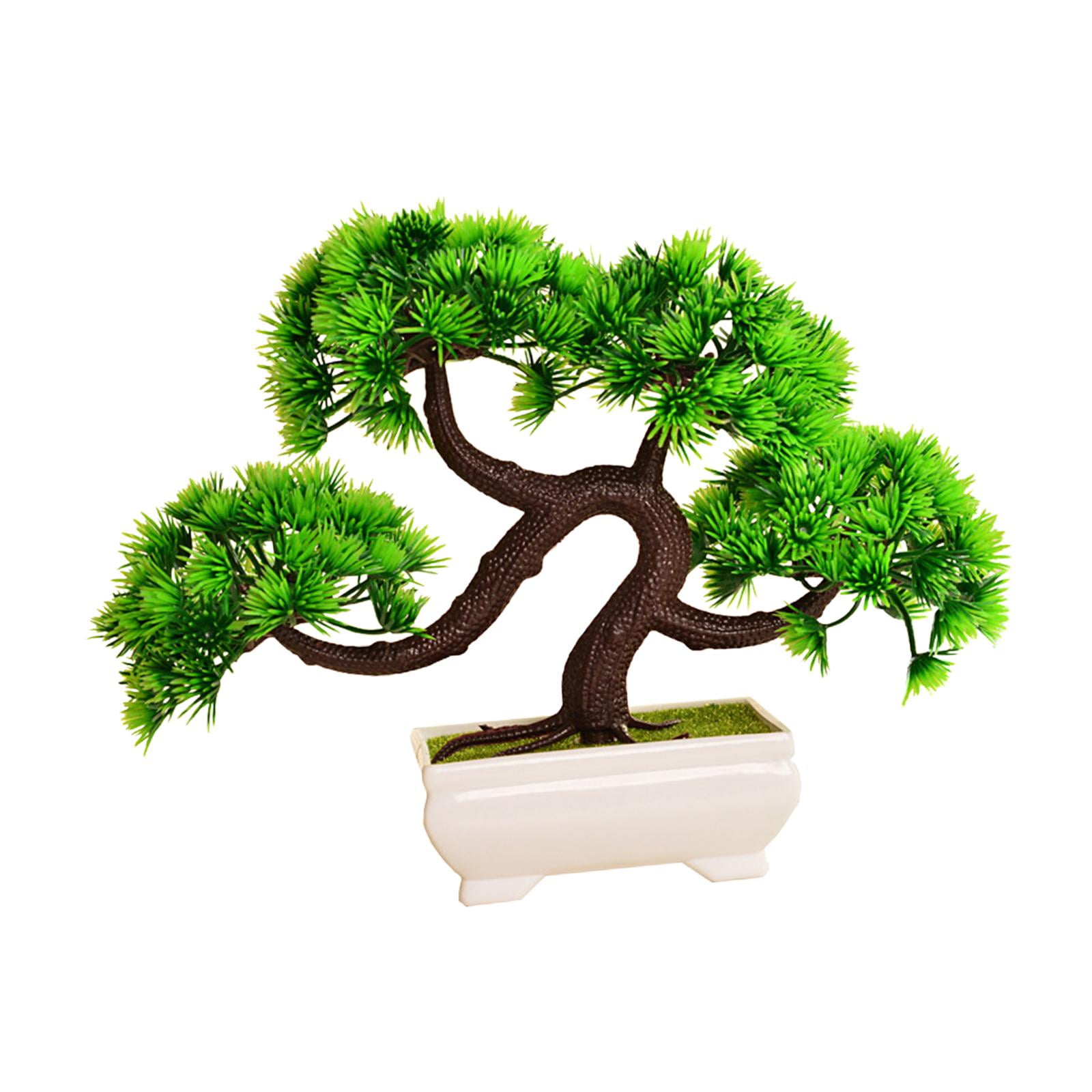 Artificial Bonsai Tree Small Greenery Faux Bonsai Ornament Faux Potted