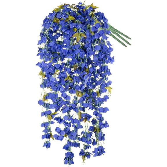 Artificial Bougainvillea Bouquet Flowers,49 inches Triangle Plum Blooming Silk Bouquet for Home Centerpieces Garden Party Indoor Outdoor Spring Decoration(Rose Red)