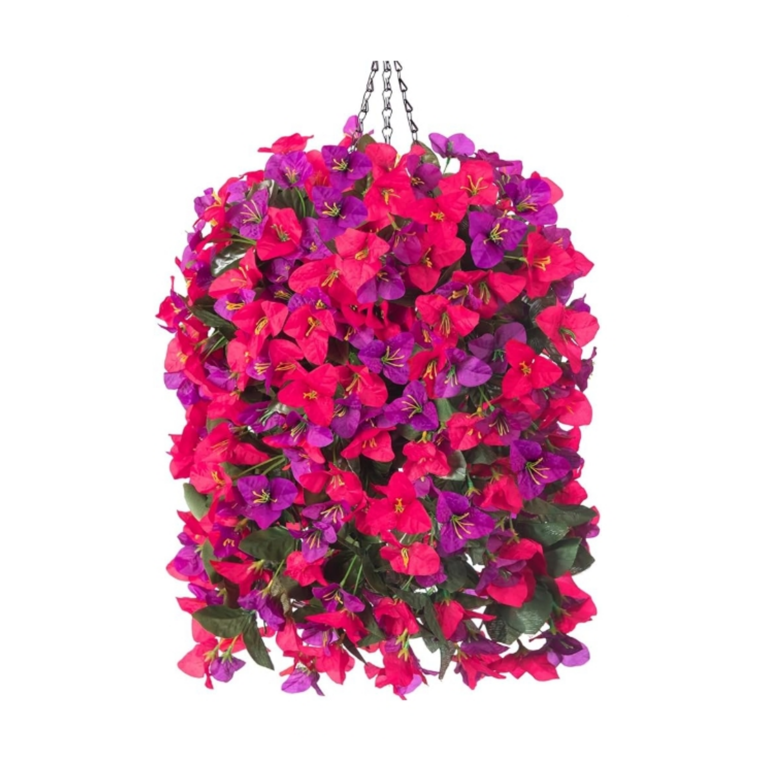 Artificial Bougainvillea Branches - 5 Pack 38.6 Inch Silk Flowers, Realistic Purple Rose Red Stems For Home Decor