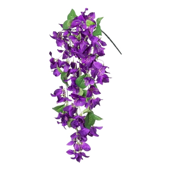 Artificial Bougainvillea Hanging Flowers, UV Resistant Faux Vines for Outdoor Spring Decoration on Doors and Porches