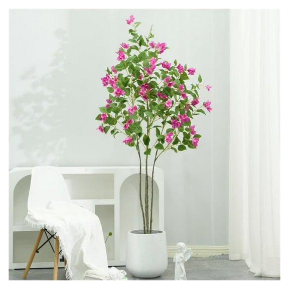 Artificial Bougainvillea Tree - Artificial Plant Artificial Tree with Flowers, Perfect Large Plants in Pot for Home Office Balcony Decoration