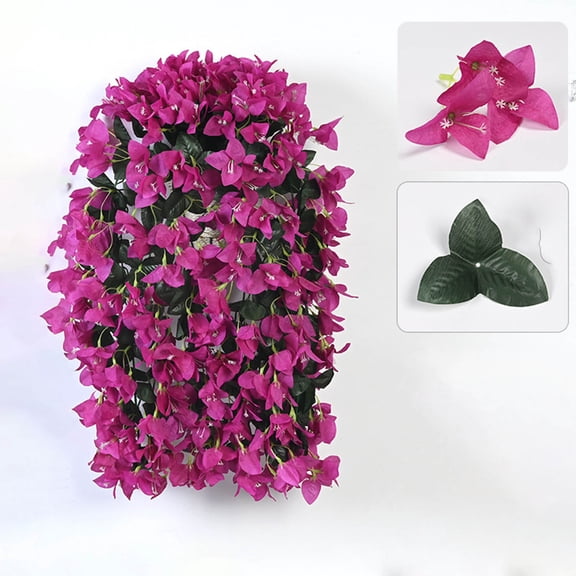 Artificial Bougainvillea Vine Wall Hanging | Vibrant Floral Garden Accent, Realistic Silk Plant, Easy-Care Decorative Garland, 40 Inch