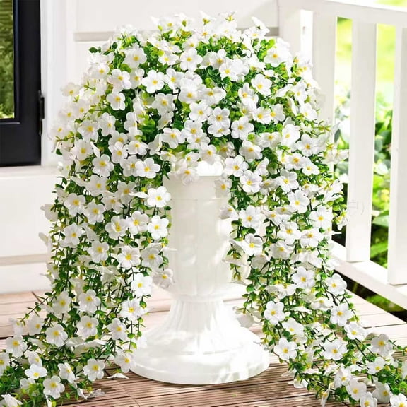 Artificial Bougainvillea Wall Hanging - Silk Flower Ceiling Decorations for Wedding Hall, Faux Flower Vine with Rattan for Hanging Baskets Home Garden