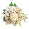 thumbnail image 1 of Artificial Bouquet Flowers Artificial Peonies Faux Roses Silk Flowers Hydrangea Bouquet for Wedding Table Centerpiece Floral Vase Decor(White), 1 of 6