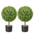 thumbnail image 1 of Artificial Boxwood Ball Garden Deco Boxwood in Flowerpot Ball Artificial Boxwood Ball Artificial Plant made of PE, Wood, PP incl. Decorative butterflies and Replacement, 1 of 4