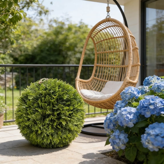 Artificial Boxwood Balls, Simulation Grass Milan Grass Decoration, Topiary Pines Needle Grass Artificial Evergreens Cyprus Ball, for Weddings, Parties, Offices, and Home Settings