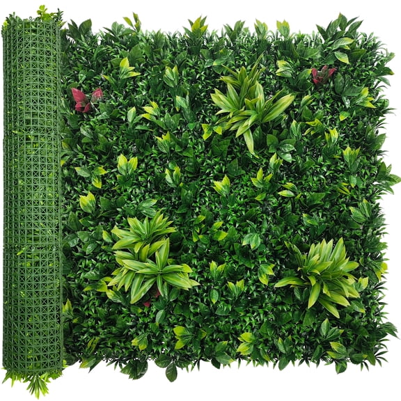 Artificial Boxwood Panels: 40" x 120" (33.5 sqft) UV-Anti Fake Grass Ivy Privacy Hedge Greenery Backdrop Fence Wall Screen for Garden Fence Covering Privacy, Outdoor Indoor Home Decor