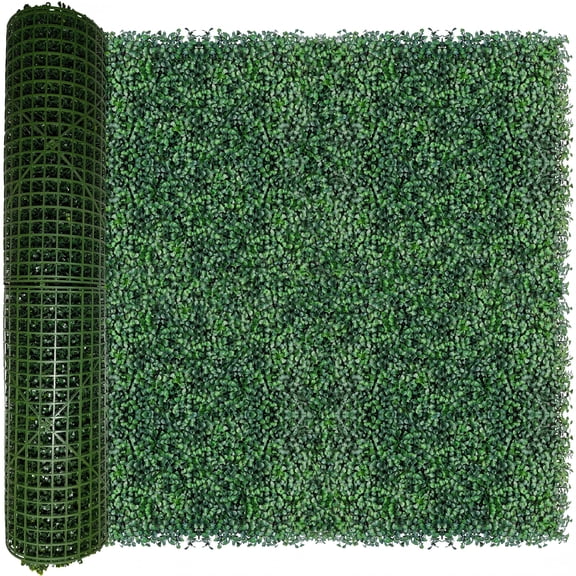Artificial Boxwood Roll Panels:40 X 120 in(33.5 sqft) UV-Anti More Dense Greenery Grass Wall Backdrop Panels for Indoor Outdoor Green Home Decor & Ivy Fence Covering Privacy