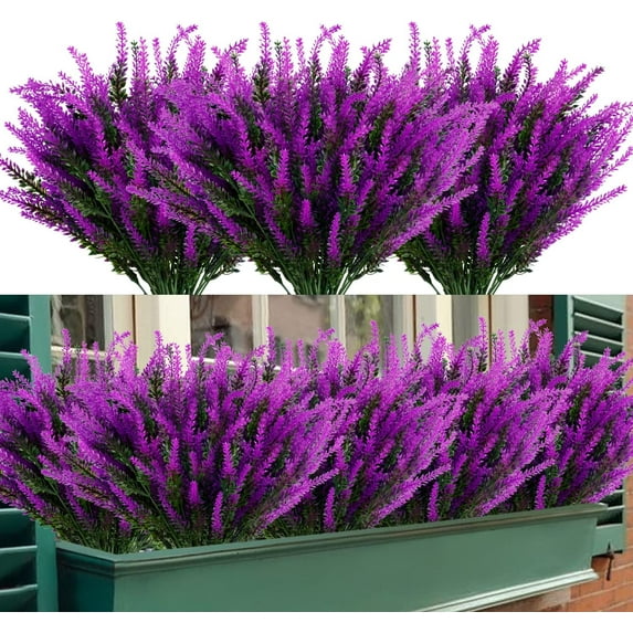 Artificial Boxwood Stems Faux Plants Shrubs, Fake UV Resistant Greenery Foliage Spring for Farmhouse, Home, Garden, Office, Patio, Wedding and Indoor Outdoor Decor