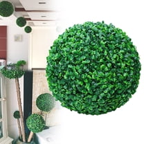 Artificial Boxwood Topiary Ball 1Pcs, 13 inch Faux Hedge Plant for Backyard Patio Decor, Set of 2 Half Spheres,Green,1PC