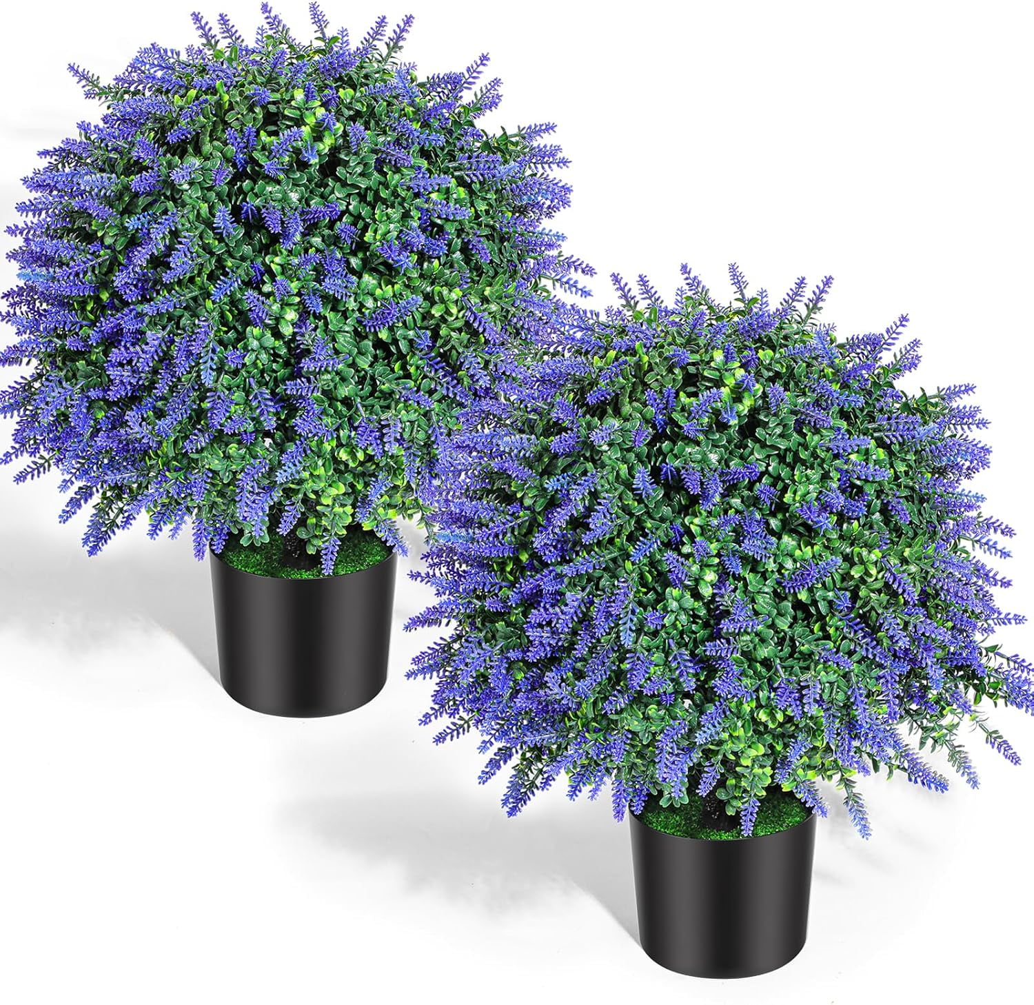 Salem Plants Artificial Boxwood Topiary Ball Set Of 2 - 21 Inch Outdoor Fake Plants For Garden Decor