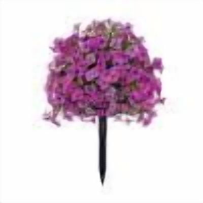 Artificial Boxwood Topiary Ball Set of 2 - UV Resistant Shrubs with Lavender Accents & Ground Spikes for Porch, Patio & Indoor Planters