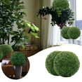 thumbnail image 1 of Artificial Boxwood Topiary Ball Tree,Faux Potted Plants Artificial Shrubs Bushes with Cement Pot, Fake Evergreen Artificial Topiary for Indoor Outdoor Home Front Porch Decor, 1 of 5