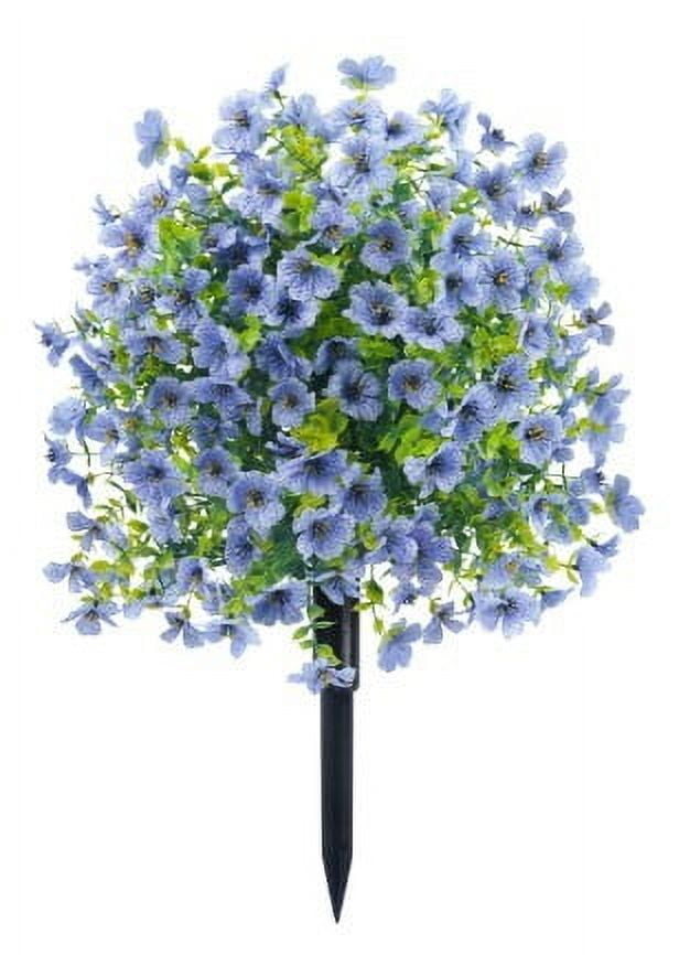 Artificial Boxwood Topiary Ball Tree with Ground Spike for Outdoor, UV Resistant Faux Flowers, Fake Shrubs Plants for Garden Yard Front Porch Patio Home Decor