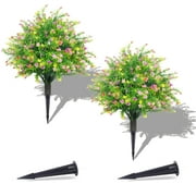 THE BRIVE 16" Artificial Boxwood Topiary Ball Outdoor Ground Spike 2 Count