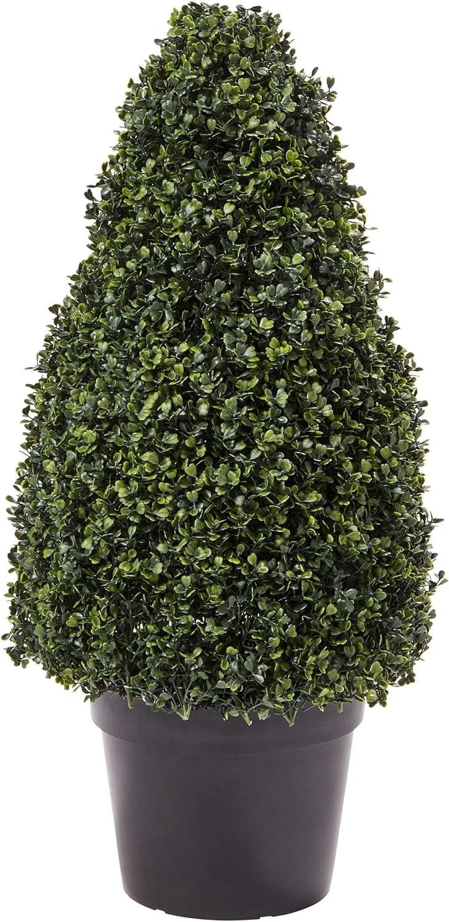 Artificial Boxwood TopiaryTower Style Faux Plant In Sturdy Realistic Indoor Or Outdoor ted