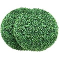 Artificial Boxwood Topiary Tree, 48 inch Tall (2 Pieces), Triple Ball