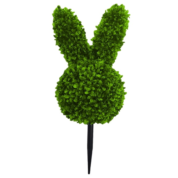 Artificial Boxwood Topiary Tree in Bunny Shape, 23.6 inch UV-Resistant Easter Spring Home Decor with Terracotta-Look Plastic Planter for Porch Indoor Outdoor