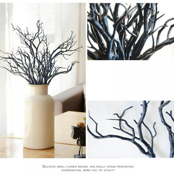 Artificial Branch,1Pc 35cm Artificial Branch Plastic Tree Dried Plant Home Wedding Party Decor