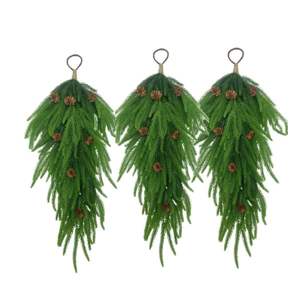 Artificial Branches Norfolk Hanging Vine Decoration Nordflax Christmas Hanging Vine Garland 60Cm Festive Decor With Lifelike Faux Branches And Berries Pre Attached Hooks Versatile