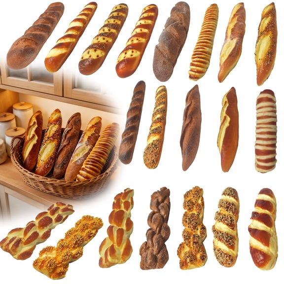 Artificial Bread, Realistic Simulation Bread for Display Simulated Decoration, Imitation Crafts, Photography Props, Real Model Food, Faux Kitchen Decor - (Original)Little Sectioned Bread