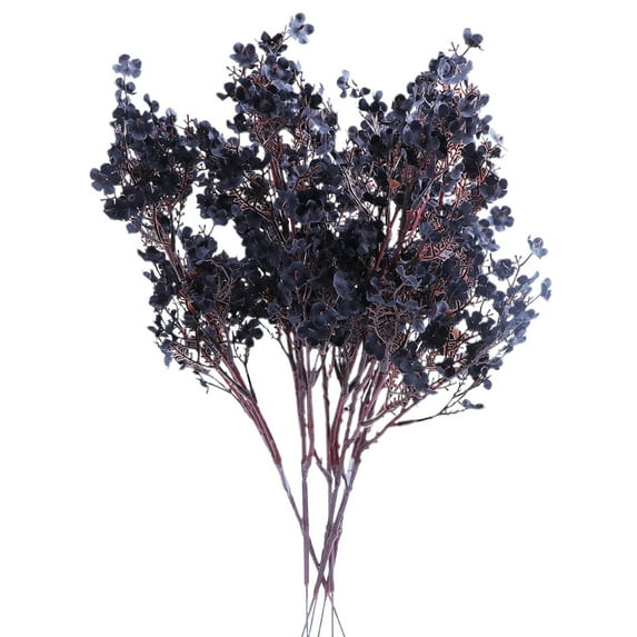 Artificial Bulk Fake Gypsophila Bouquets with Detachable Branches,Real Touch Silk Floral Arrangements for Table Centerpieces Wedding Home Farmhouse Party DIY Decor, 1Pc, Multicolor(Black,18.9x7.8")
