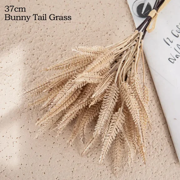 Artificial Bunny Tail Pampas Grass (6PCS) - Fall Home Decor, Floral DIY, Party & Wedding Decorations