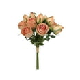 thumbnail image 1 of Artificial Burnt Edge Rose Artificial Flower Bouquet Artificial Flowers with Realistic Details for Home Decoration and Display Arrangements for Living Spaces and Office Environments, 1 of 6