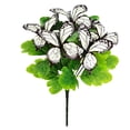 thumbnail image 1 of Artificial Butterfly Flower Bouquet Colorful Faux Stems for Garden Patio Home Wedding Vase Decor Photo Prop,Artificial 5-Branch Butterfly Flower Bouquet,Outdoor Decor for Garden, Wedding(White,), 1 of 9