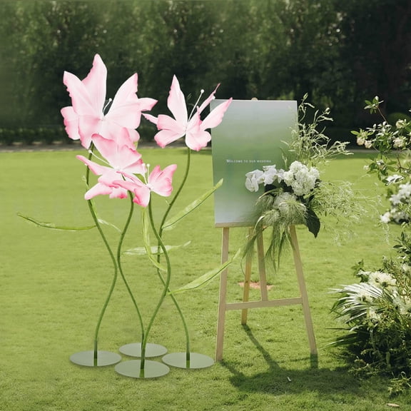 Artificial Butterfly Flowers Free Standing 4 Giant Artificial Butterfly Flowers for Wedding Arrangements