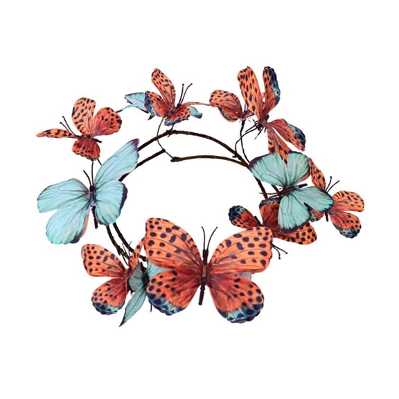 Artificial Butterfly Vine Garland 3ft Spring Faux Butterflies Decorative Rattan Plastic FButterfly Hanging Garlands for Indoor Outdoor Wedding Party Decor