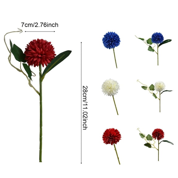 Artificial Button Poms 3 Stems Faux Pom Pom Chrysanthemum Flowers For Vase Arrangement Home Wedding Decor(Leafy)