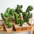 thumbnail image 1 of Artificial Cactus Decor Faux Cactus Plant Fake Succulents Plants Artificial Cacti 8 Pieces Unpotted Indoor Home Décor Fake Cactus Stems, 1 of 7