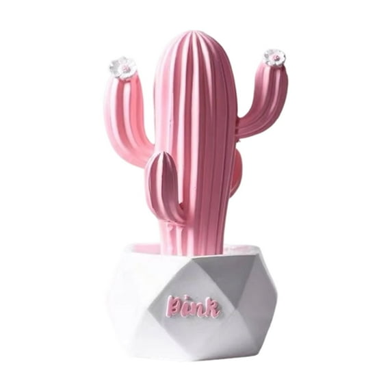 Artificial Cactus Ornament, Cactus Plant Statue With Cute Smile Eyes Design, Ideal For Dollhouses Gardens Bonsai Cars Home Desktop Decor Indoor Spaces, Durable Crafted
