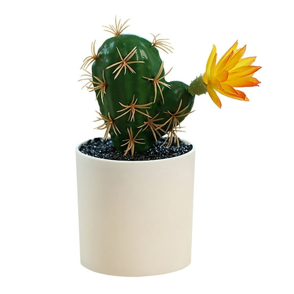 Artificial Cactus Plant, Cosmug Faux Potted Cactus, Decorative Fake Desk Plant, for Office Display, Shelf Decor, Room Decor and Home Decor, Style D