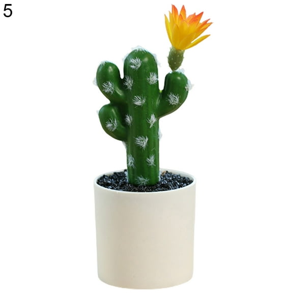 Artificial Cactus Plants, Mini Fake Desert Plants in White Pots