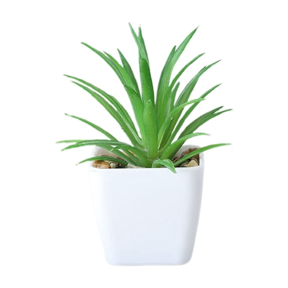 Artificial Cactus Plants Potted in Square White Pots, Mini Fake Greenery for Home Bathroom Desk Shelf Decor, Realistic Small Cactus Plant Decoration, 1 Artificial Cactus Planter