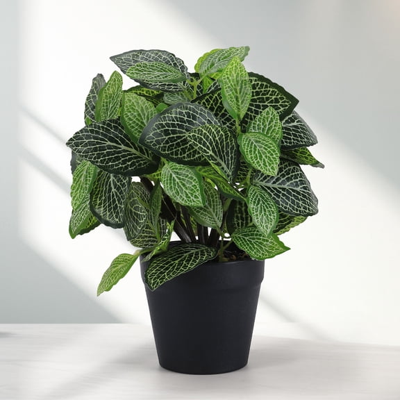 Oumilen Artificial Green Plant Pot, Fake Watermelon Flower for Indoor Outdoor Decorative Accent