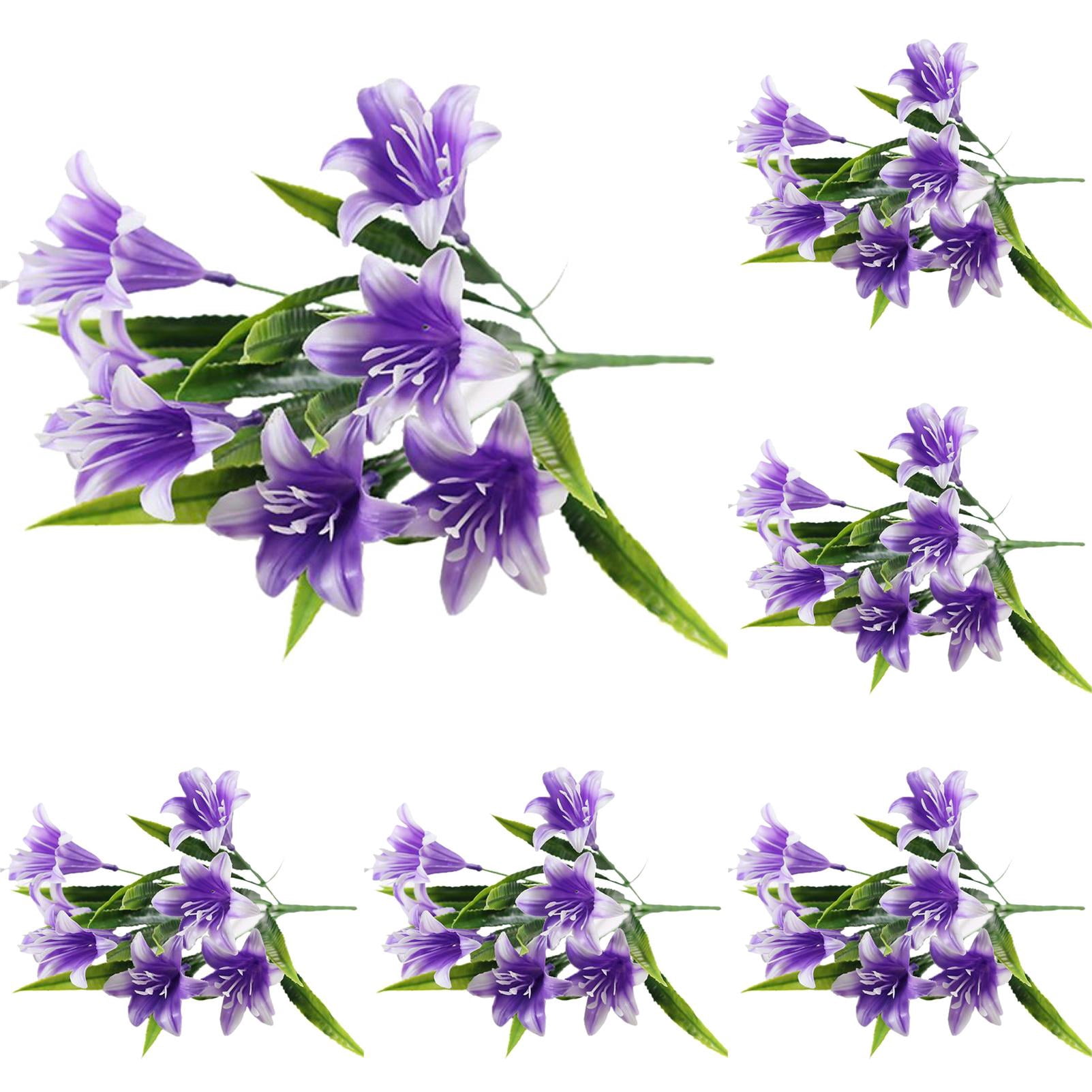 Artificial Calla Lily Flowers (12.99 inch 6PC) - Silk Flowers for Outdoor Potted Decor, Wedding Centerpieces, Home & Garden Decor - Flowers for Porch, Patio & Window Boxes