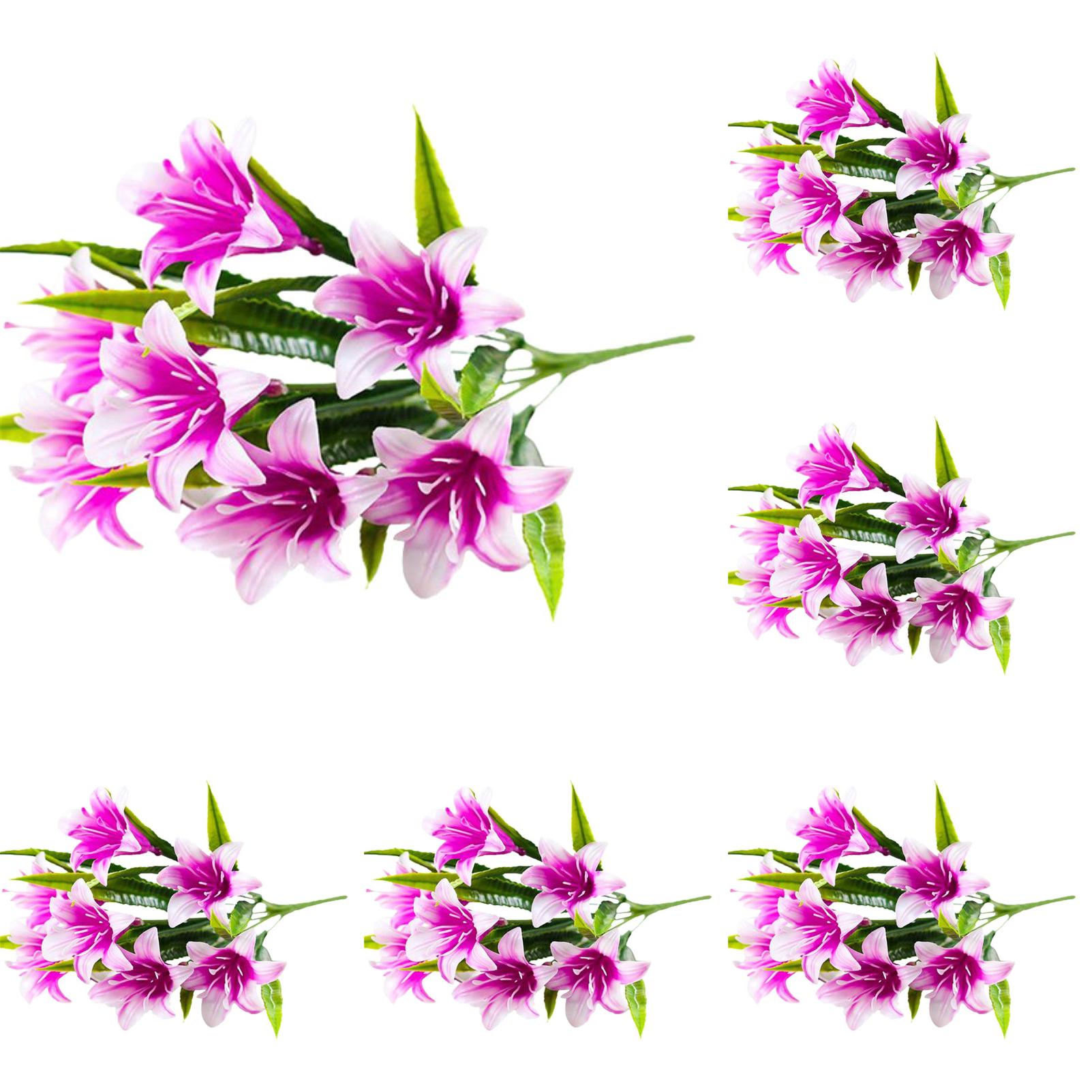 Artificial Calla Lily Flowers (12.99 inch 6PC) - Silk Flowers for Outdoor Potted Decor, Wedding Centerpieces, Home & Garden Decor - Flowers for Porch, Patio & Window Boxes