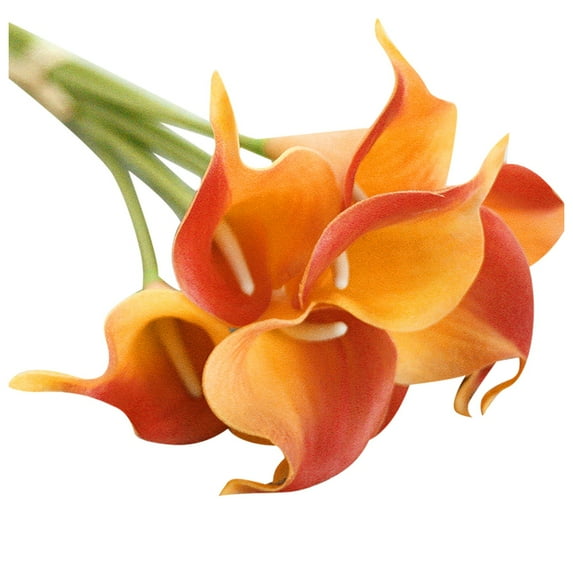 Artificial Calla Lily Flowers, Latex Realistic Bridal Bouquet for Home And Wedding Decoration, Pu Material Fake Flowers for Vases And Centerpieces, Elegant Floral Displays , 10Pc Artificial Flowers