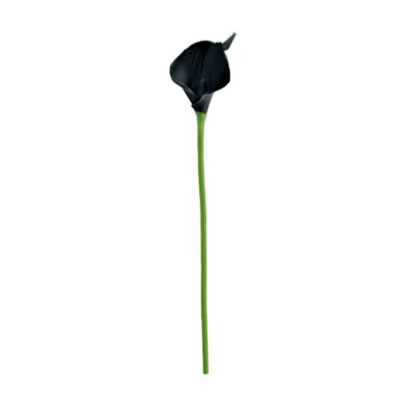 Artificial Calla Lily, Ongmies Simulation Flower High End New Living Room 10 Calla Simulation Flower Flower Holding Flower Wedding, Black