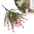 thumbnail image 1 of Artificial Camellia Flower Bouquets - 14.5" Pink UV Resistant Fake Plants for Porch, Patio, Garden & Outdoor/Indoor Home Wedding Valentines Day Decor, By Preplabs, 1 of 9