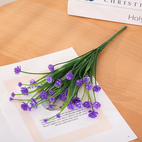 Artificial Camellia Flower Branch 10" Plastic Petals with Leaves for Wedding Home Office Table Decor Includes 1 Stem (Purple)