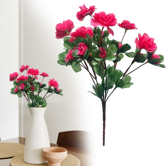 Artificial Camellia Flower Verdsylv 1 Piece Camellia Artificial Flower Stem - Realistic Floral Bouquet Decor for Home Table Centerpiece Wedding Party Decoration, Table Bouquet Decor, Black