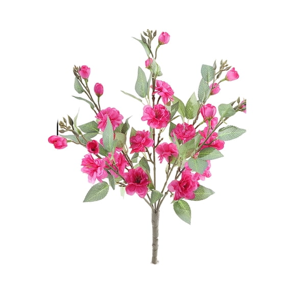 Artificial Camellia Flowers, 18.1" Realistic Silk Flower Stems with 5 Branches, Camellia Bouquet for Home Wedding Party Centerpiece Vase Filler Decor