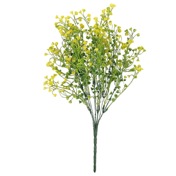 Artificial Campanula Flower for Wedding Centerpiece and Dining Table, 6 Branch Fake Bell Flower for Home Vase, Realistic Silk Plant for Kitchen Shelf, Yellow