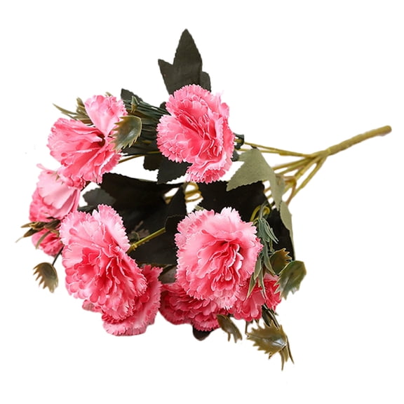 Artificial Carnation Flower Simulation Flower Bouquet For Home Decoration(Dark Pink)